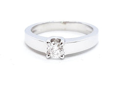 Bague Solitaire Or blanc Diamant - Castafiore