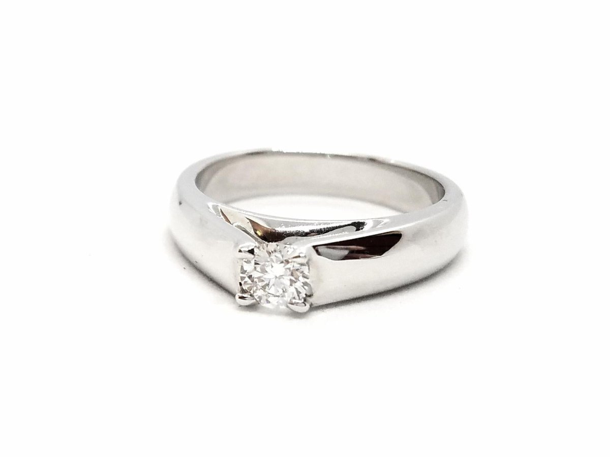 Bague Solitaire Or blanc Diamant - Castafiore