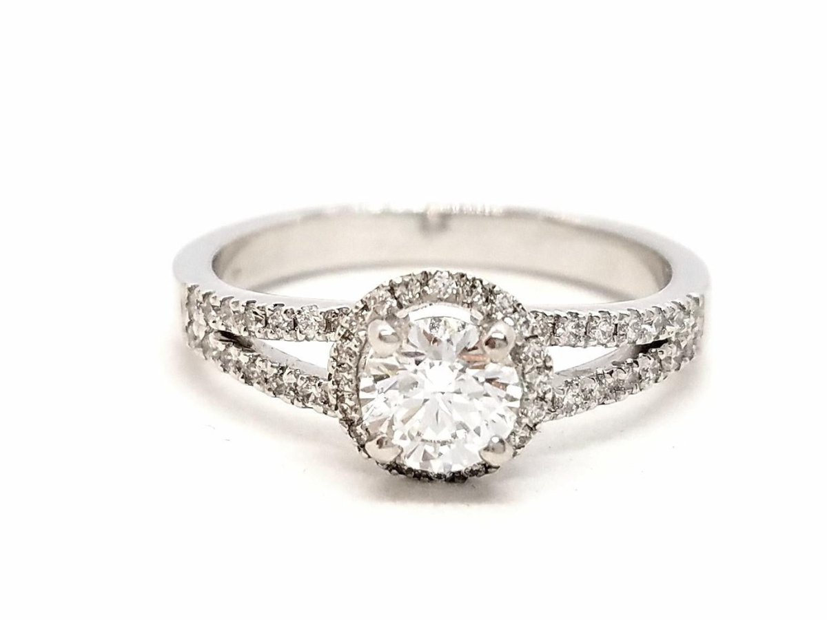 Bague Solitaire Or blanc Diamant - Castafiore