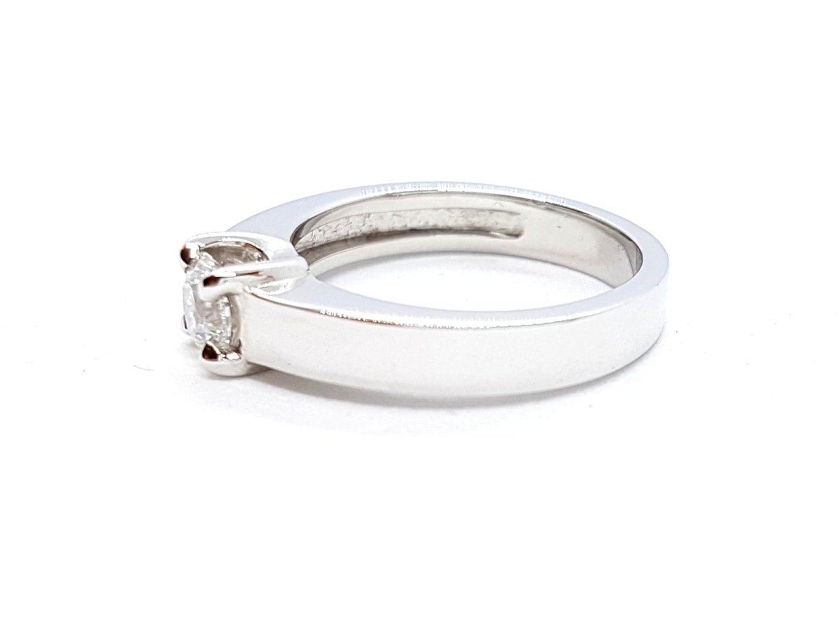 Bague Solitaire Or blanc Diamant - Castafiore