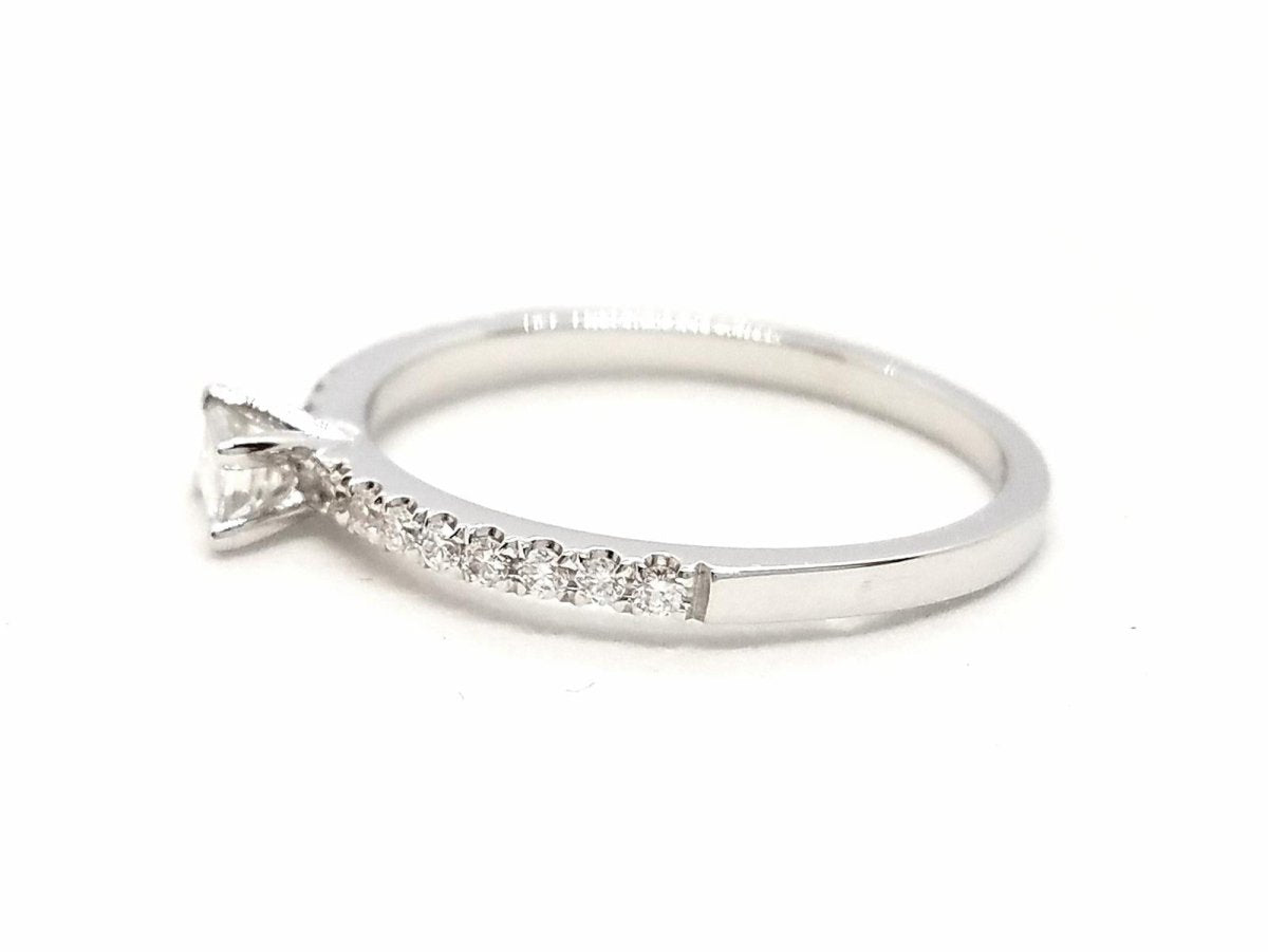 Bague Solitaire Or blanc Diamant - Castafiore