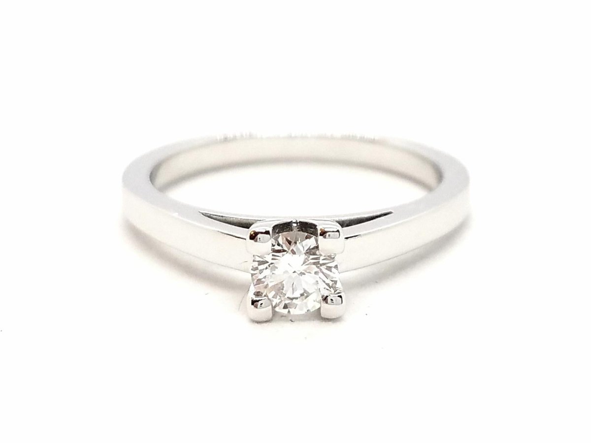 Bague Solitaire Or blanc Diamant - Castafiore