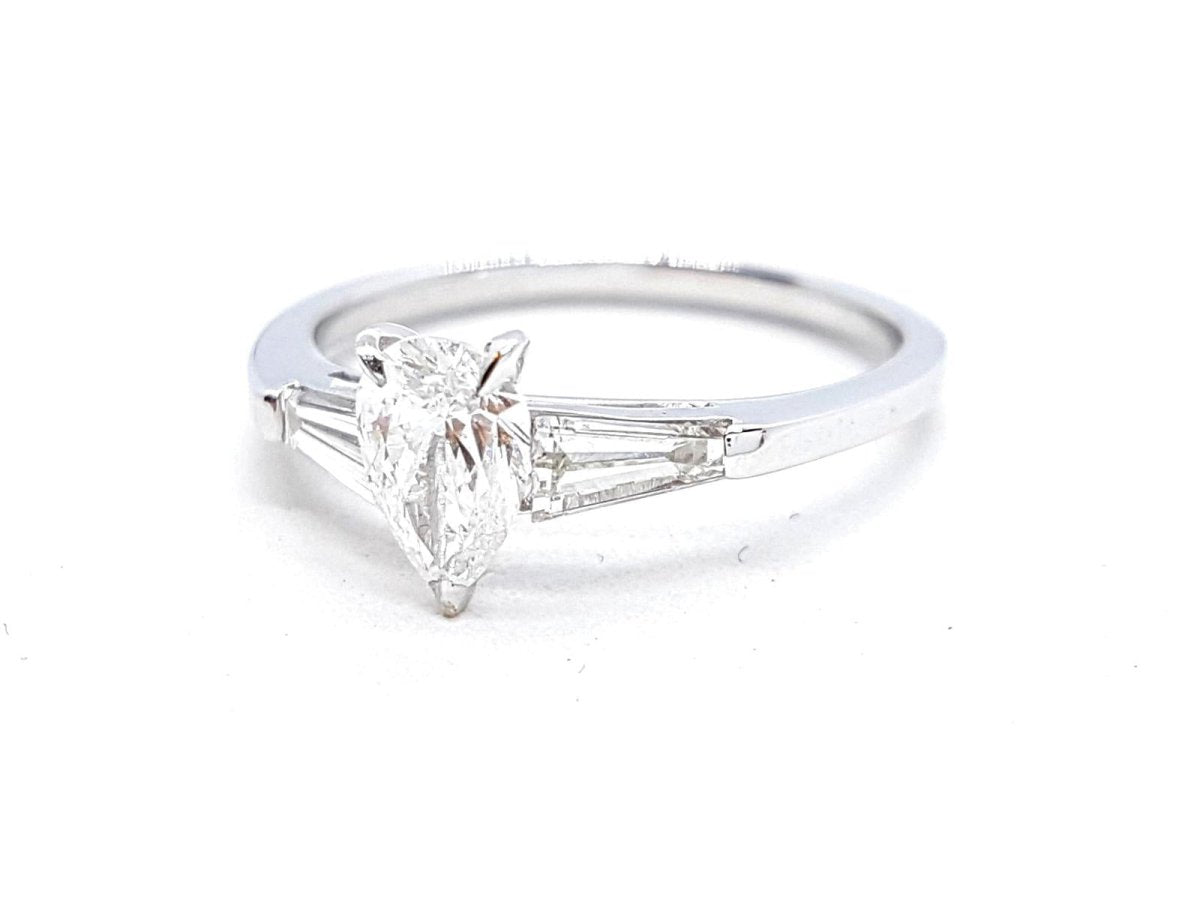 Bague Solitaire Or blanc Diamant - Castafiore