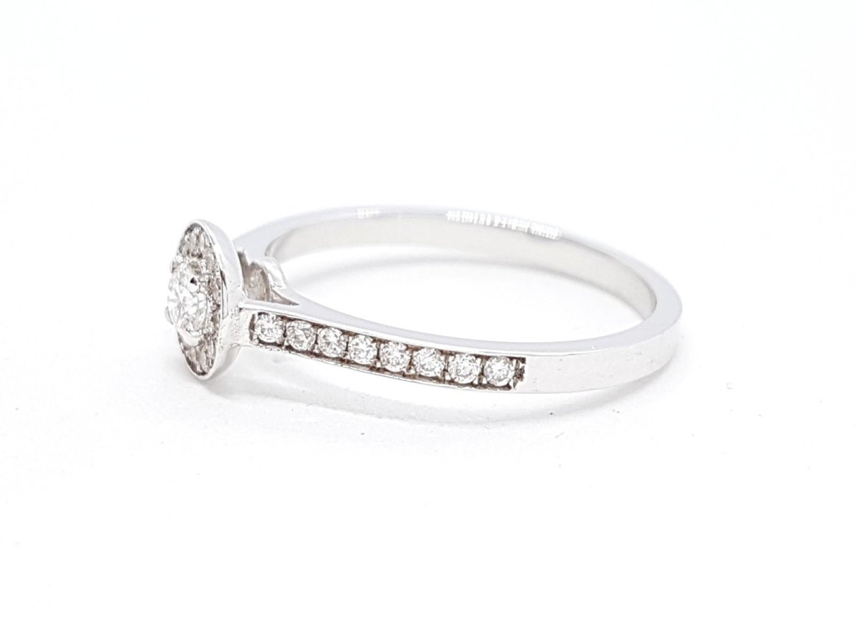 Bague Solitaire Or blanc Diamant - Castafiore