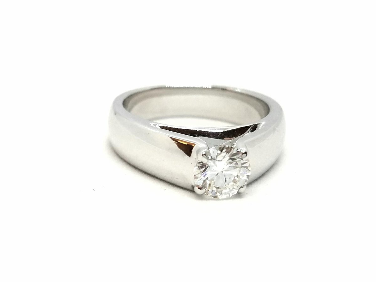 Bague Solitaire Or blanc Diamant - Castafiore