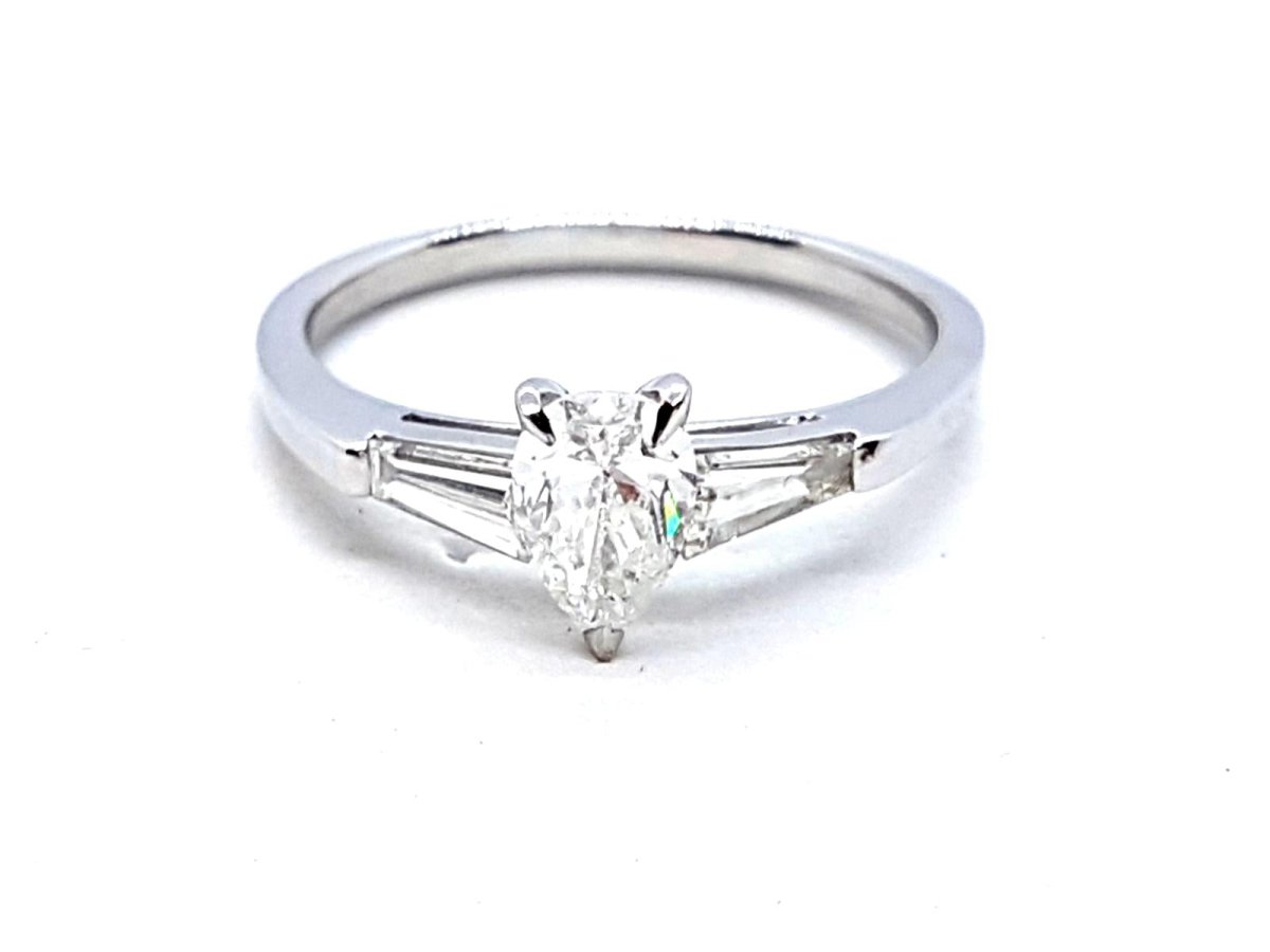 Bague Solitaire Or blanc Diamant - Castafiore
