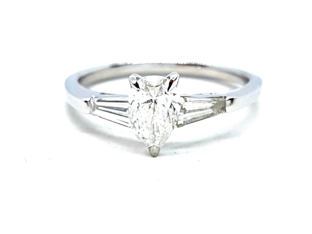 Bague Solitaire Or blanc Diamant - Castafiore