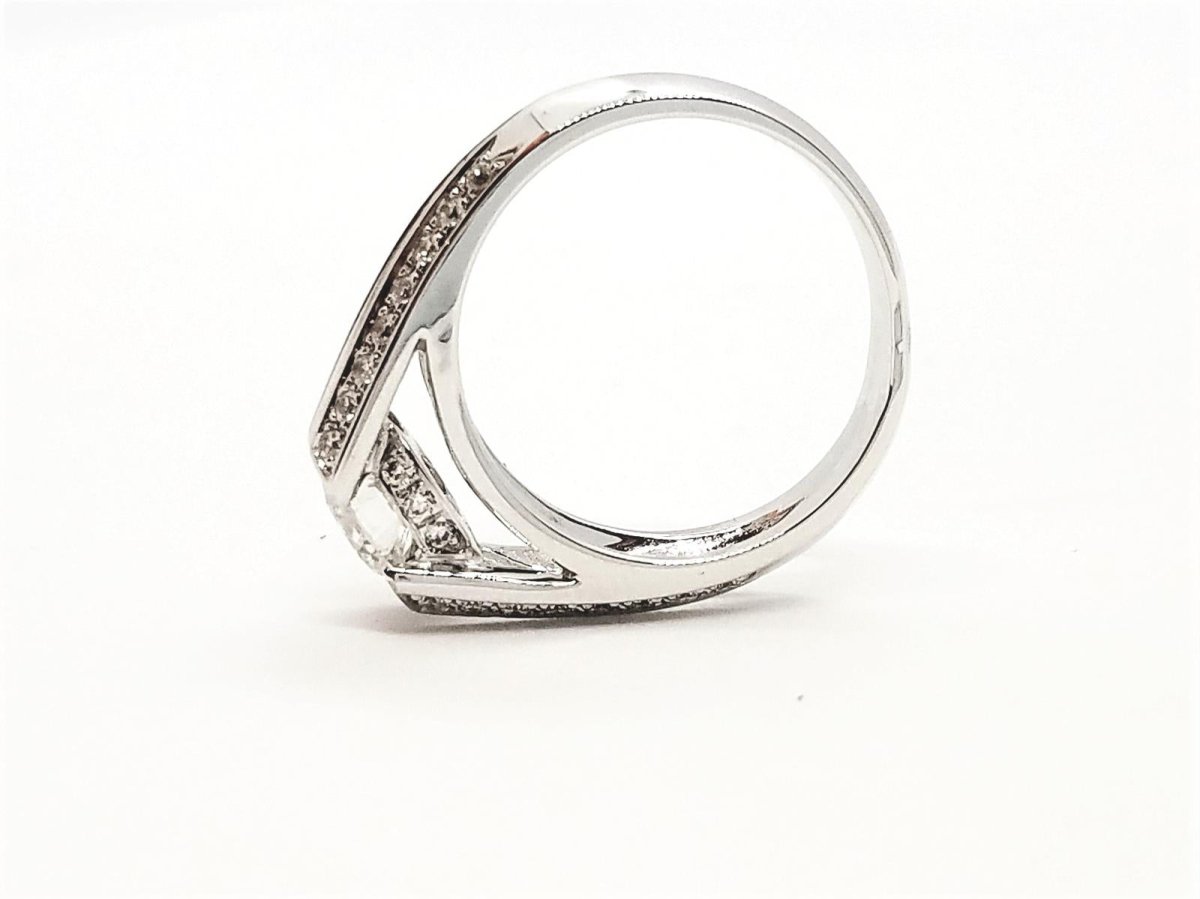 Bague Solitaire Or blanc Diamant - Castafiore