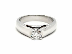 Bague Solitaire Or blanc Diamant - Castafiore