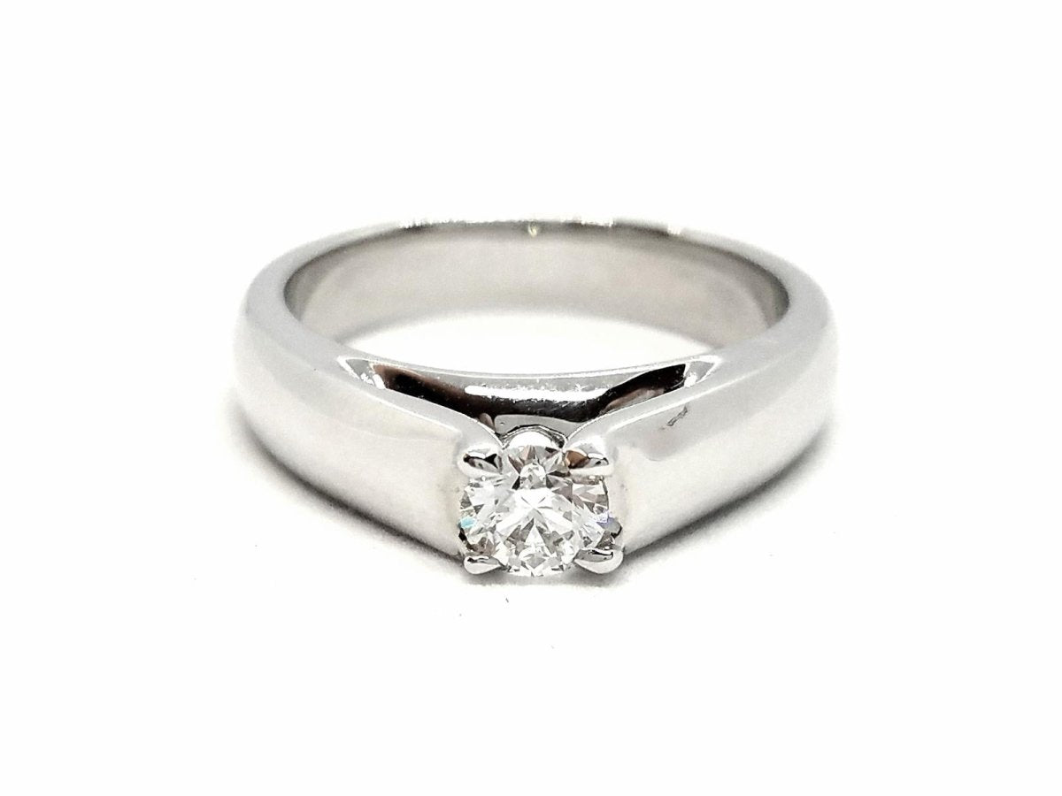 Bague Solitaire Or blanc Diamant - Castafiore