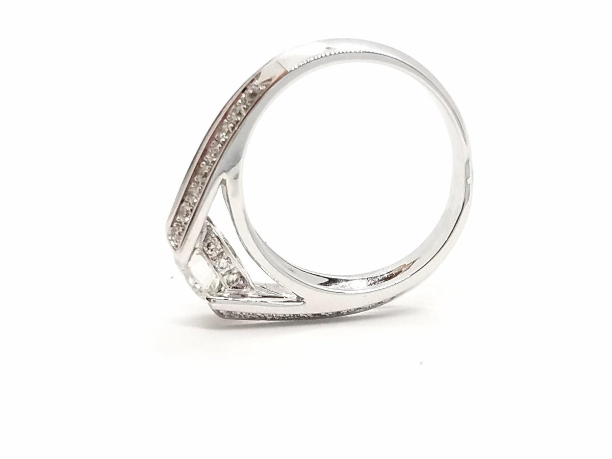 Bague Solitaire Or blanc Diamant - Castafiore