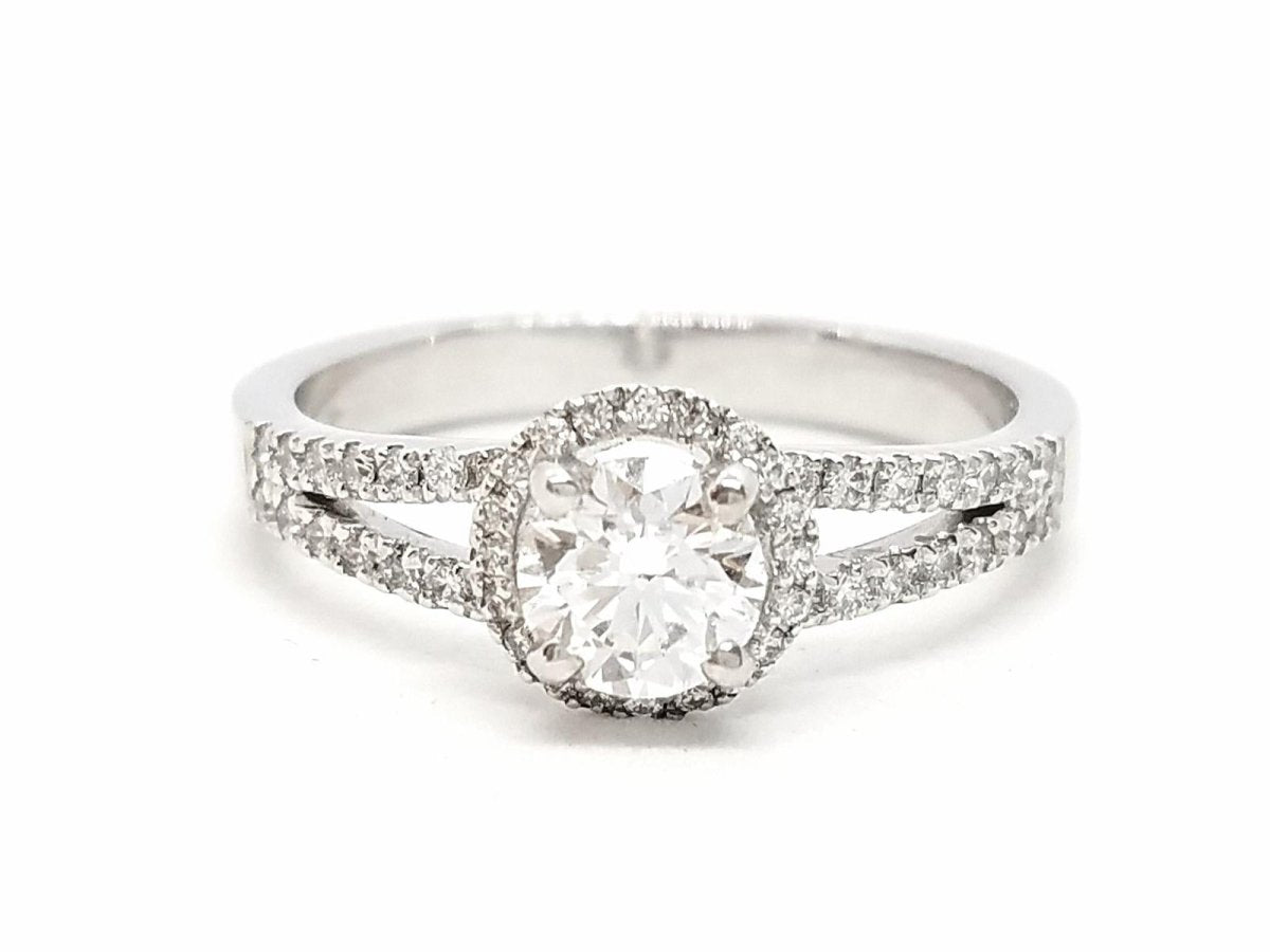 Bague Solitaire Or blanc Diamant - Castafiore