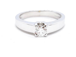 Bague Solitaire Or blanc Diamant - Castafiore