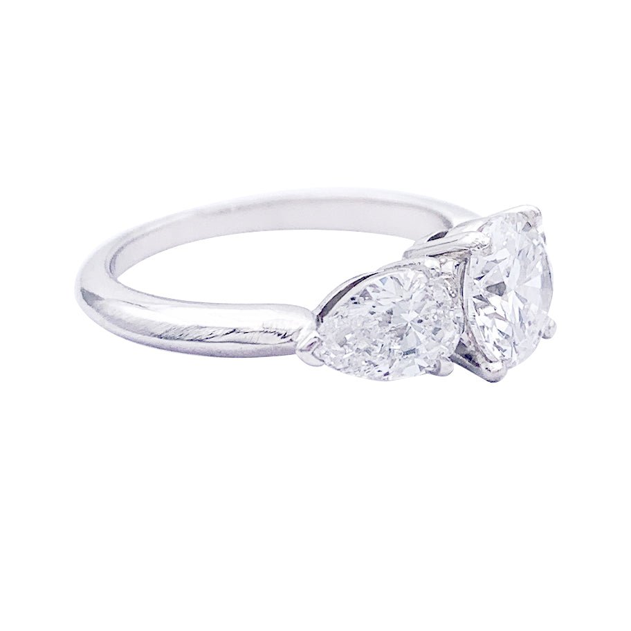 Bague Solitaire or blanc et diamant - Castafiore