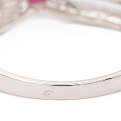 Bague Solitaire Or blanc Rubis - Castafiore