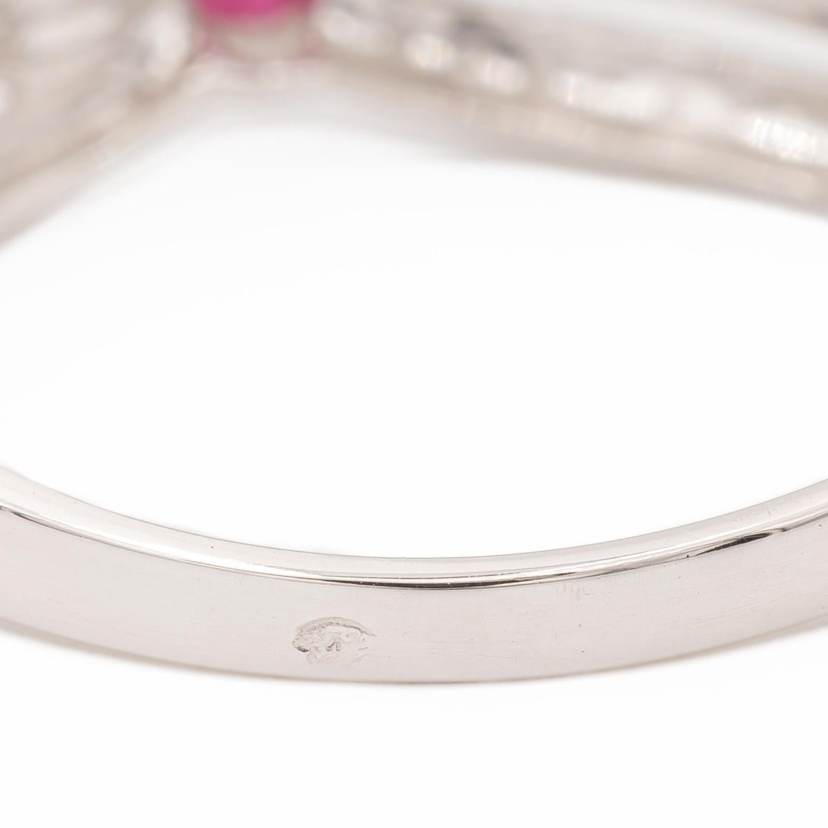 Bague Solitaire Or blanc Rubis - Castafiore