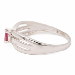 Bague Solitaire Or blanc Rubis - Castafiore