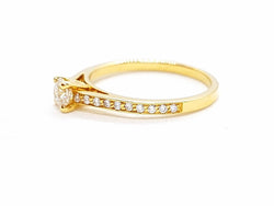 Bague Solitaire Or jaune Diamant - Castafiore