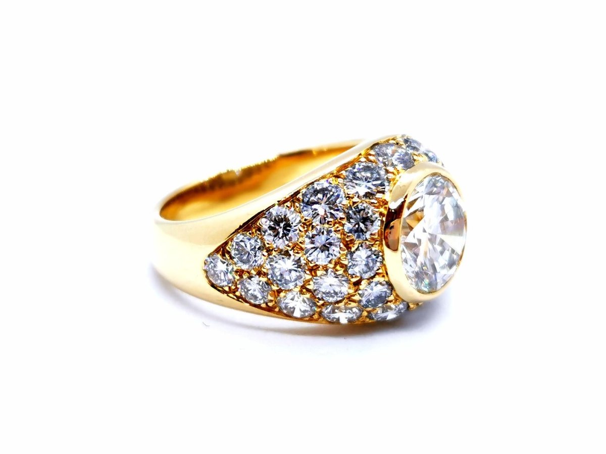 Bague Solitaire Or jaune Diamant - Castafiore