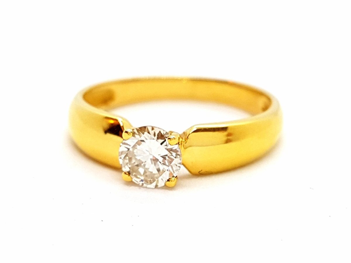 Bague Solitaire Or jaune Diamant - Castafiore