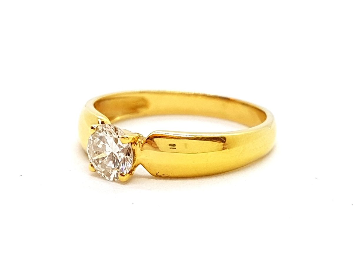 Bague Solitaire Or jaune Diamant - Castafiore
