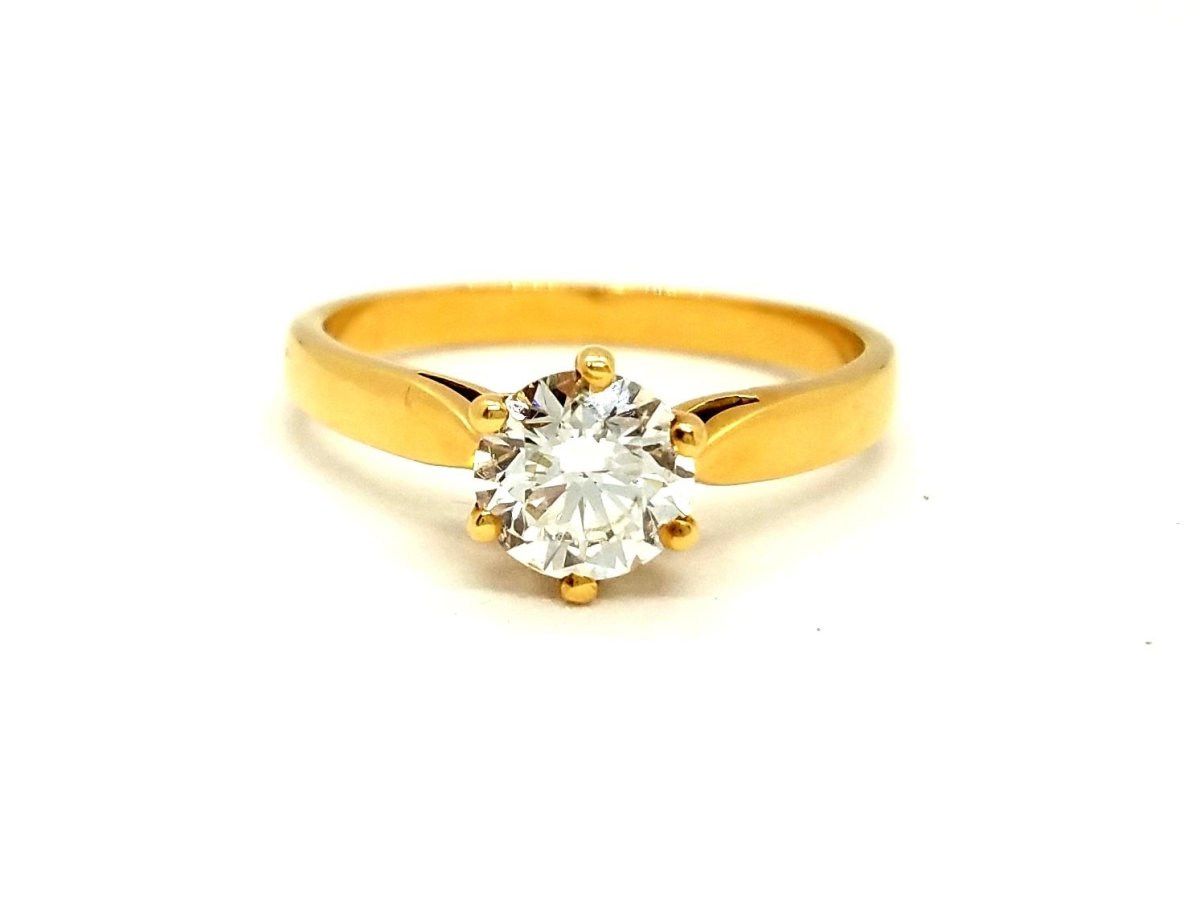 Bague Solitaire Or jaune Diamant - Castafiore