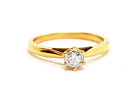 Bague Solitaire Or jaune Diamant - Castafiore