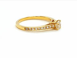 Bague Solitaire Or jaune Diamant - Castafiore