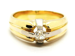 Bague Solitaire Or jaune Diamant - Castafiore