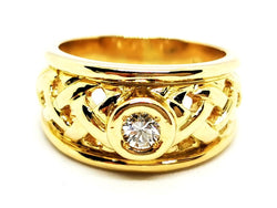 Bague Solitaire Or jaune Diamant - Castafiore