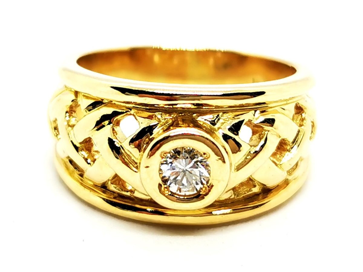 Bague Solitaire Or jaune Diamant - Castafiore
