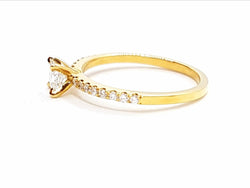 Bague Solitaire Or jaune Diamant - Castafiore