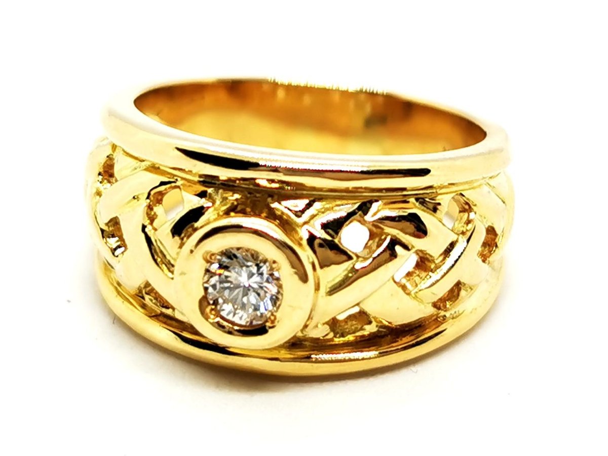 Bague Solitaire Or jaune Diamant - Castafiore