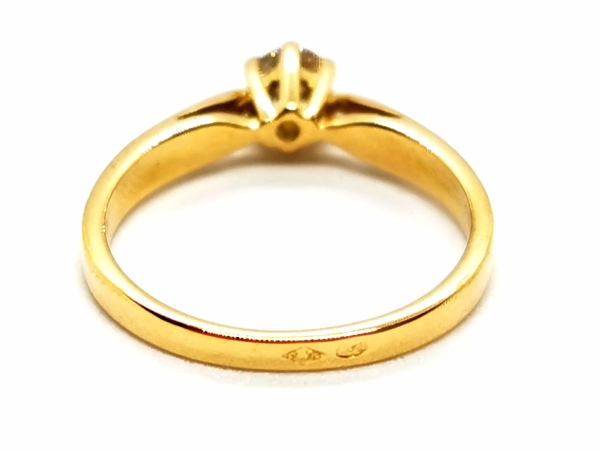 Bague Solitaire Or jaune Diamant - Castafiore