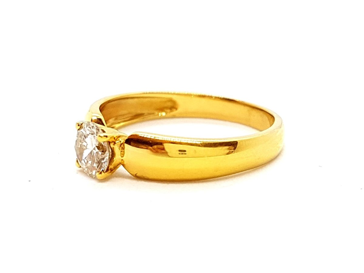 Bague Solitaire Or jaune Diamant - Castafiore