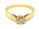 Bague Solitaire Or jaune Diamant - Castafiore