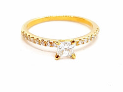 Bague Solitaire Or jaune Diamant - Castafiore