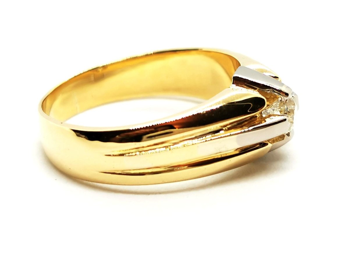 Bague Solitaire Or jaune Diamant - Castafiore