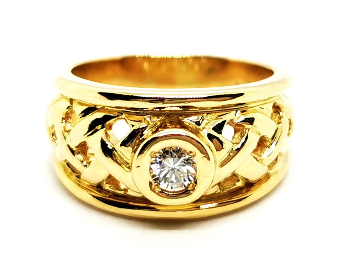 Bague Solitaire Or jaune Diamant - Castafiore