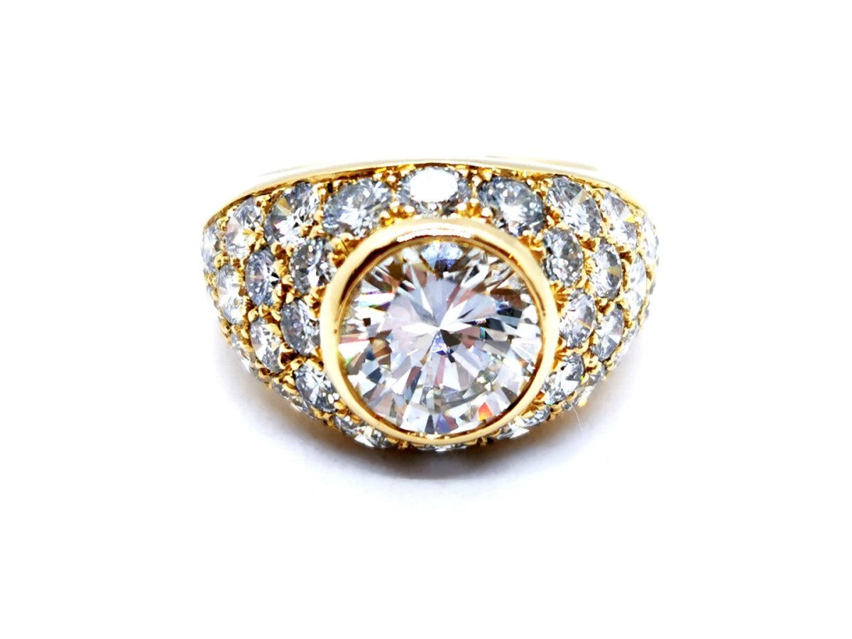 Bague Solitaire Or jaune Diamant - Castafiore