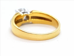 Bague Solitaire Or jaune Diamant - Castafiore