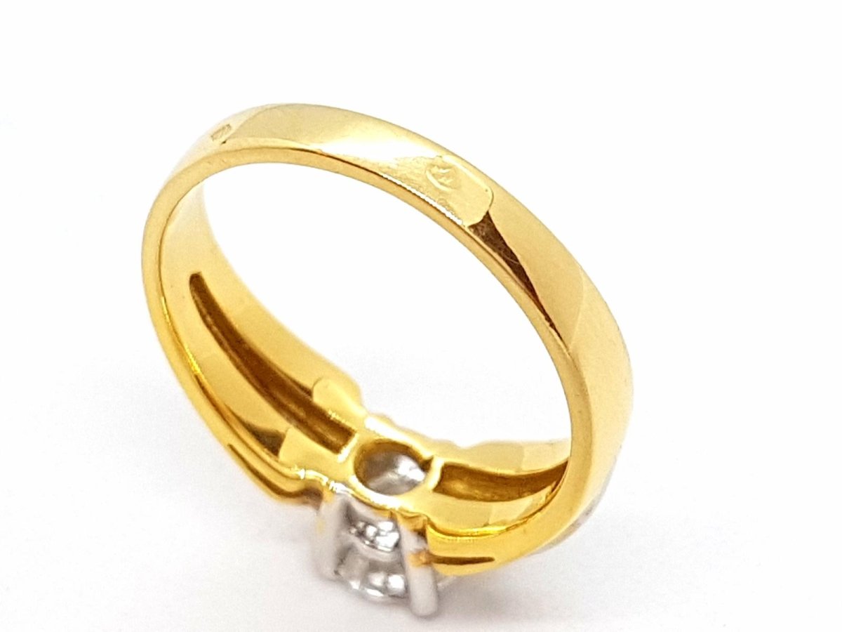 Bague Solitaire Or jaune Diamant - Castafiore