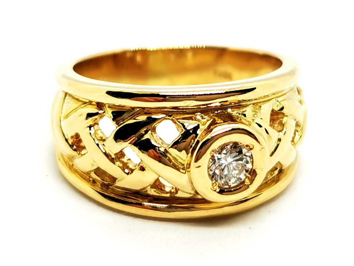 Bague Solitaire Or jaune Diamant - Castafiore