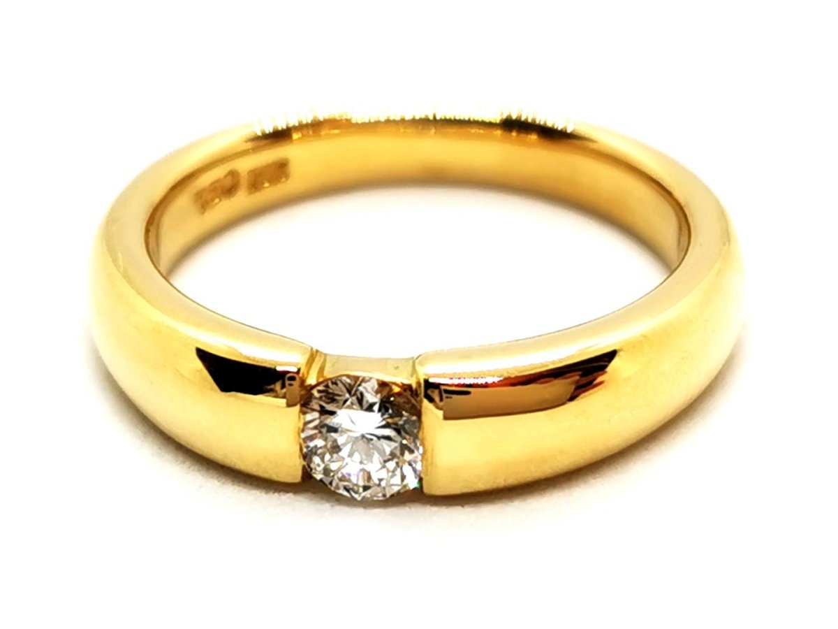 Bague Solitaire Or jaune Diamant - Castafiore