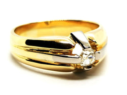 Bague Solitaire Or jaune Diamant - Castafiore