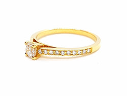 Bague Solitaire Or jaune Diamant - Castafiore
