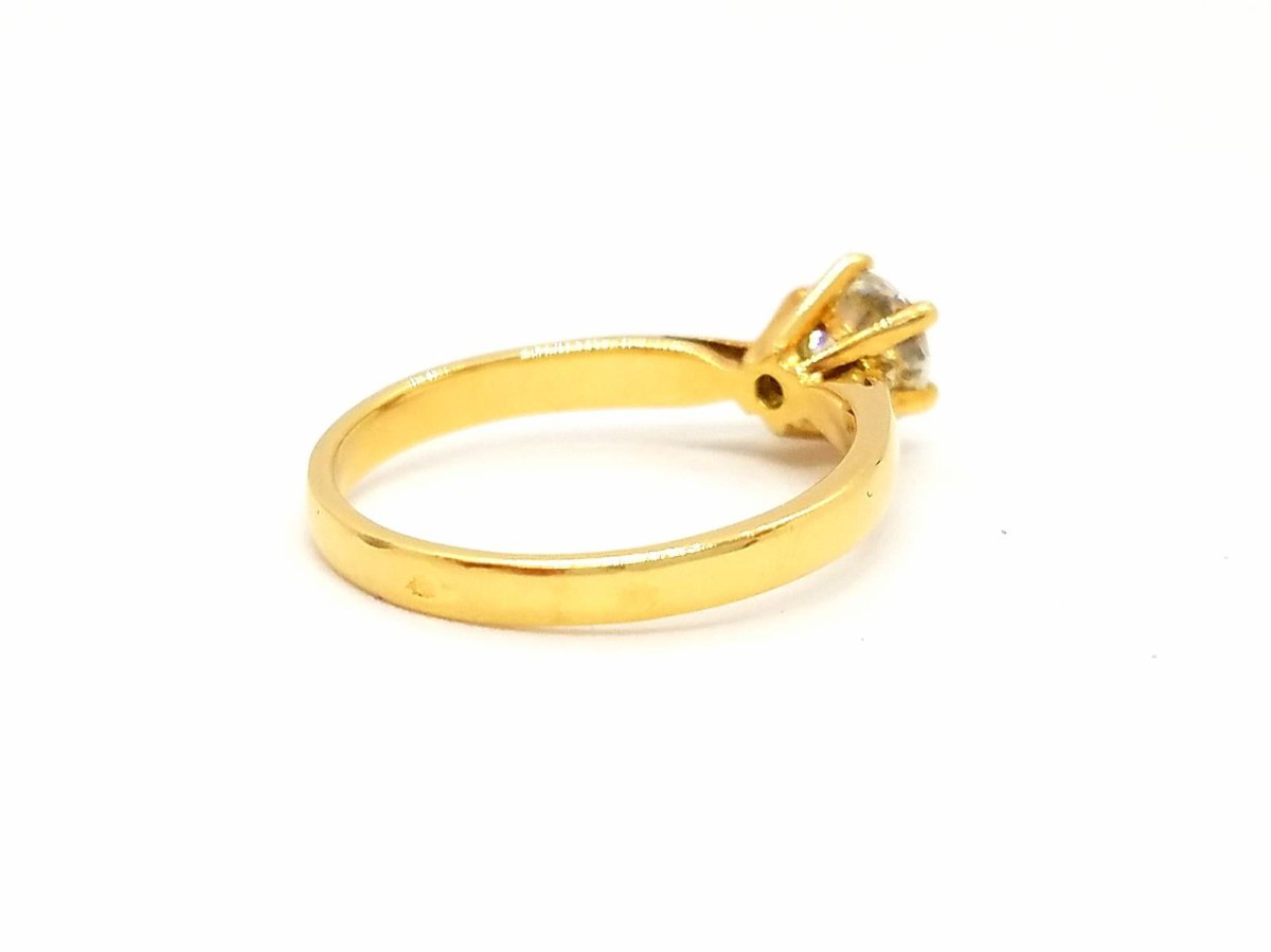 Bague Solitaire Or jaune Diamant - Castafiore
