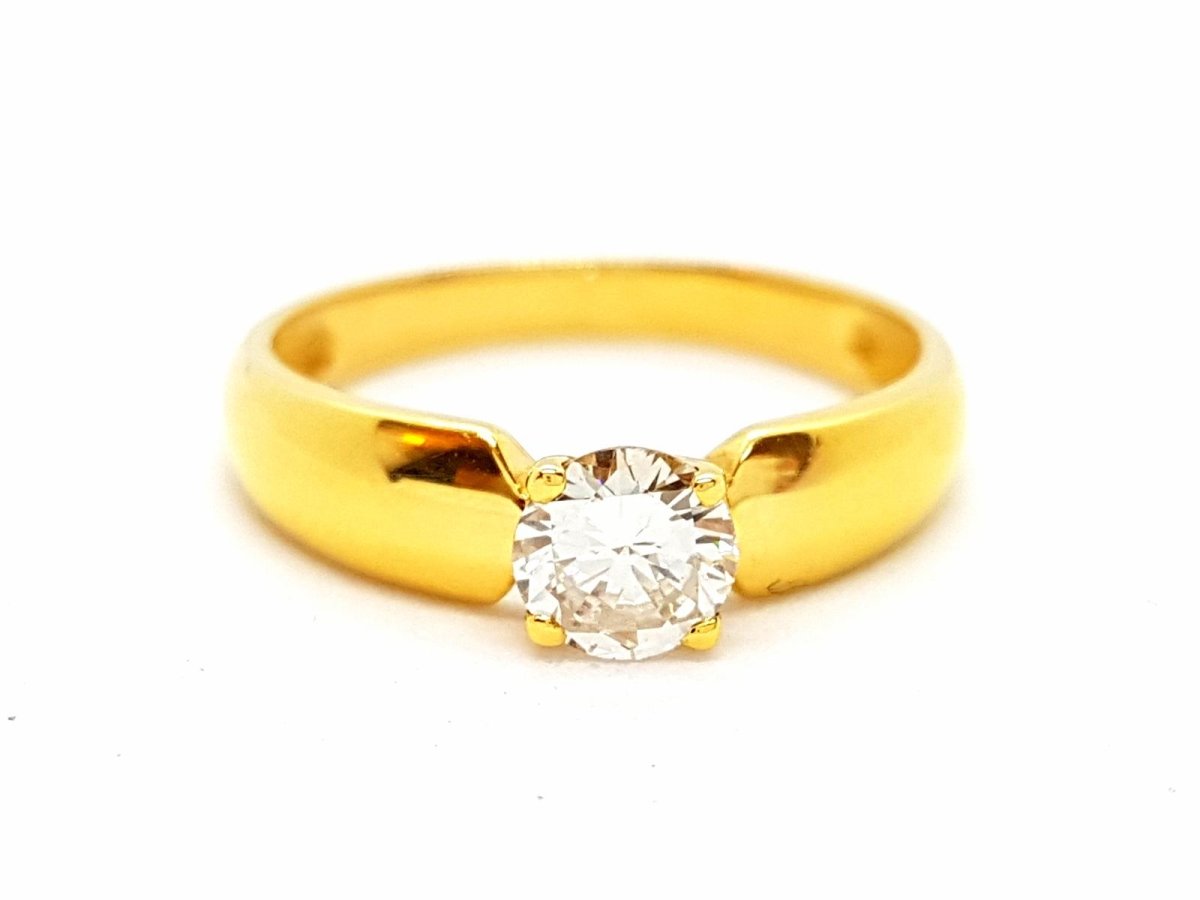 Bague Solitaire Or jaune Diamant - Castafiore