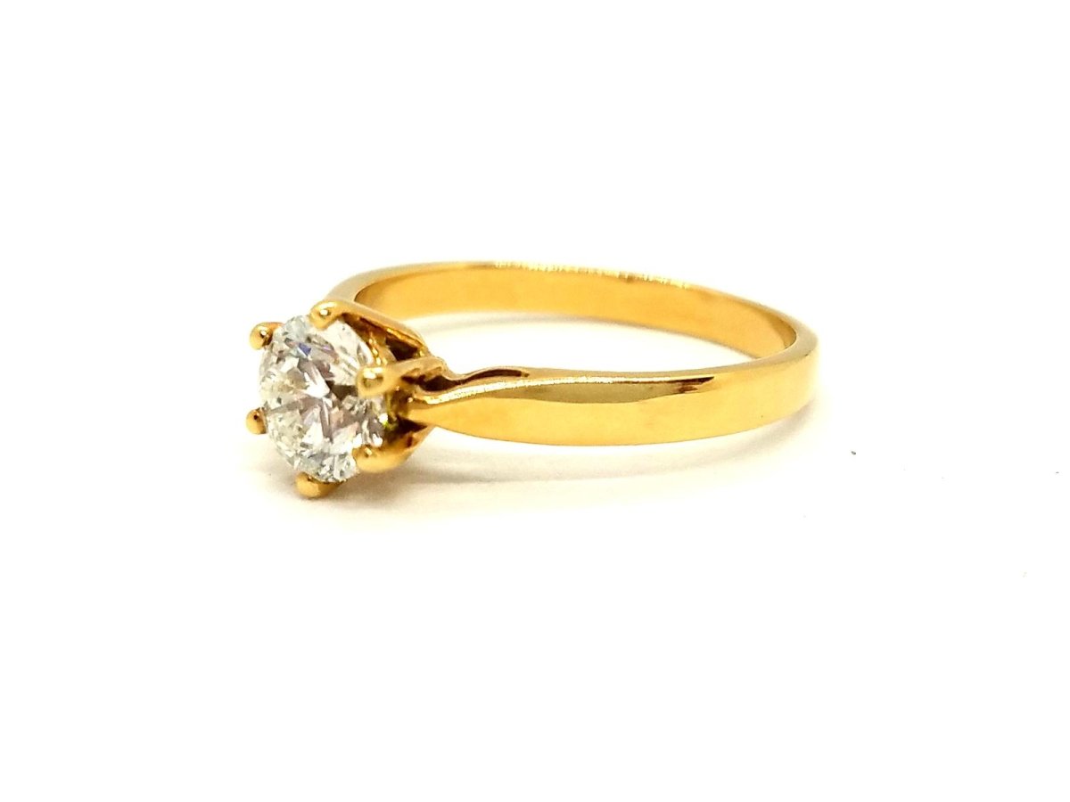 Bague Solitaire Or jaune Diamant - Castafiore