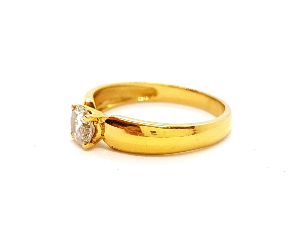 Bague Solitaire Or jaune Diamant - Castafiore
